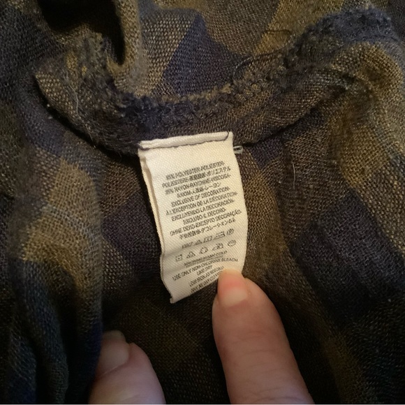 FREE PEOPLE Ladies Plaid Button Front Long Sleeve Shirt Top Size Large - Picture 7 of 7